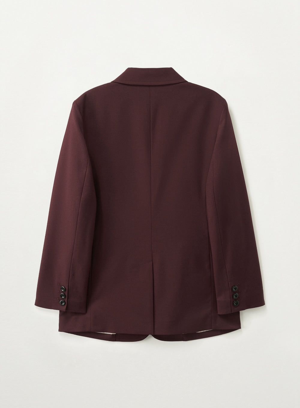 Satur 3-Button Single Blazer - Burgundy