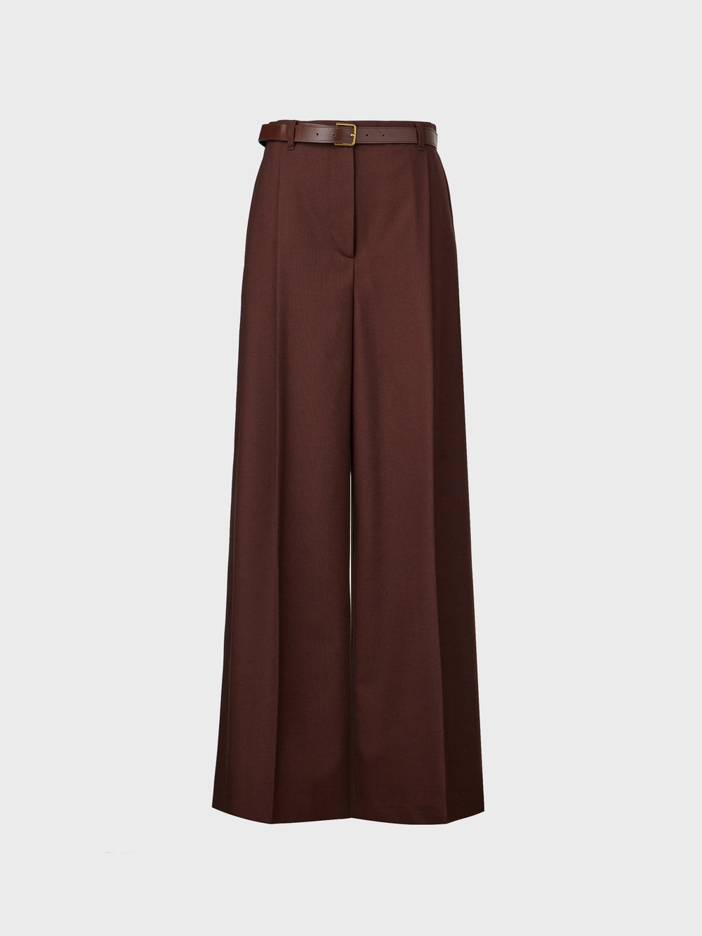 EENK Leather Belted Pants - Brown