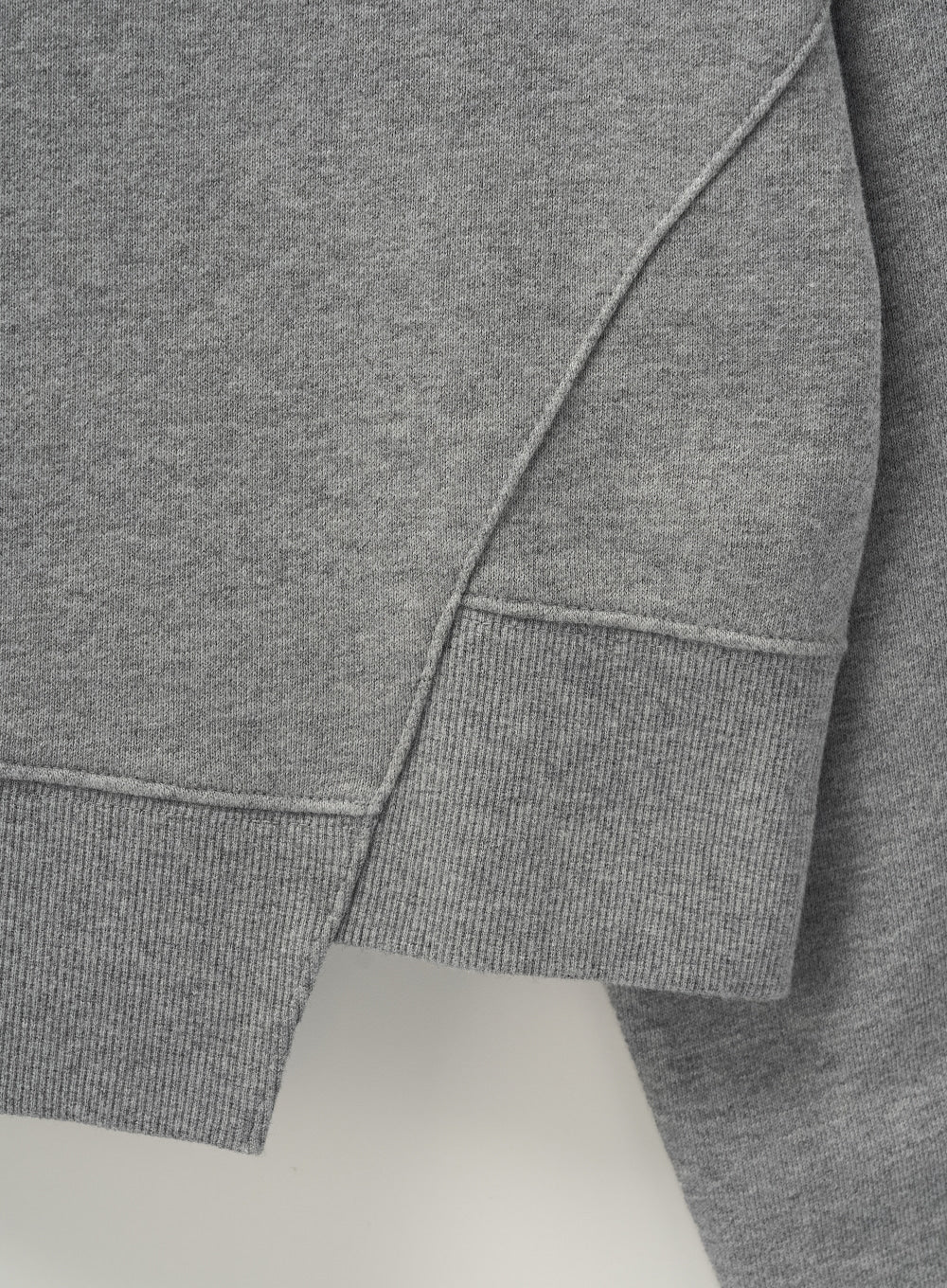 [satur] (W) Dublin Crop Hood T-shirt - Melange Gray