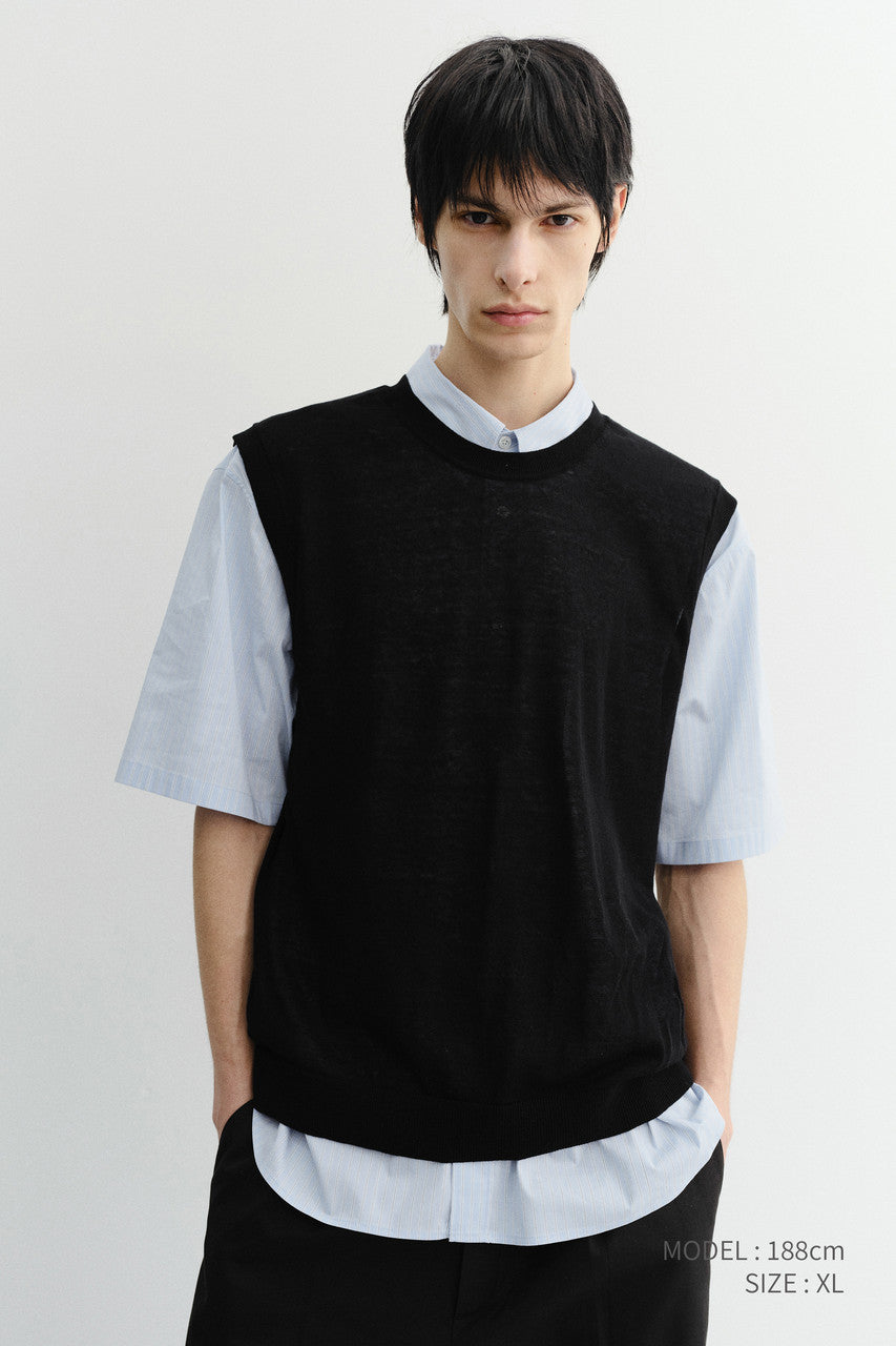 Dunst Unisex Oversized Half Sleeve Striped Shirt Soft Blue Stripe