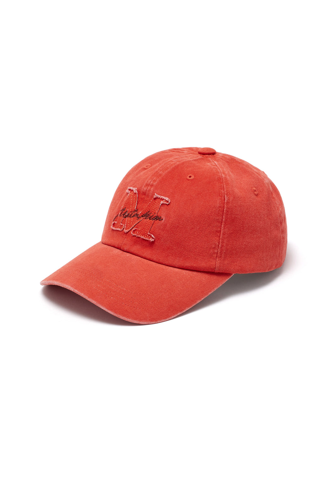 [matinkim] MATIN CURSIVE BALL CAP IN ORANGE
