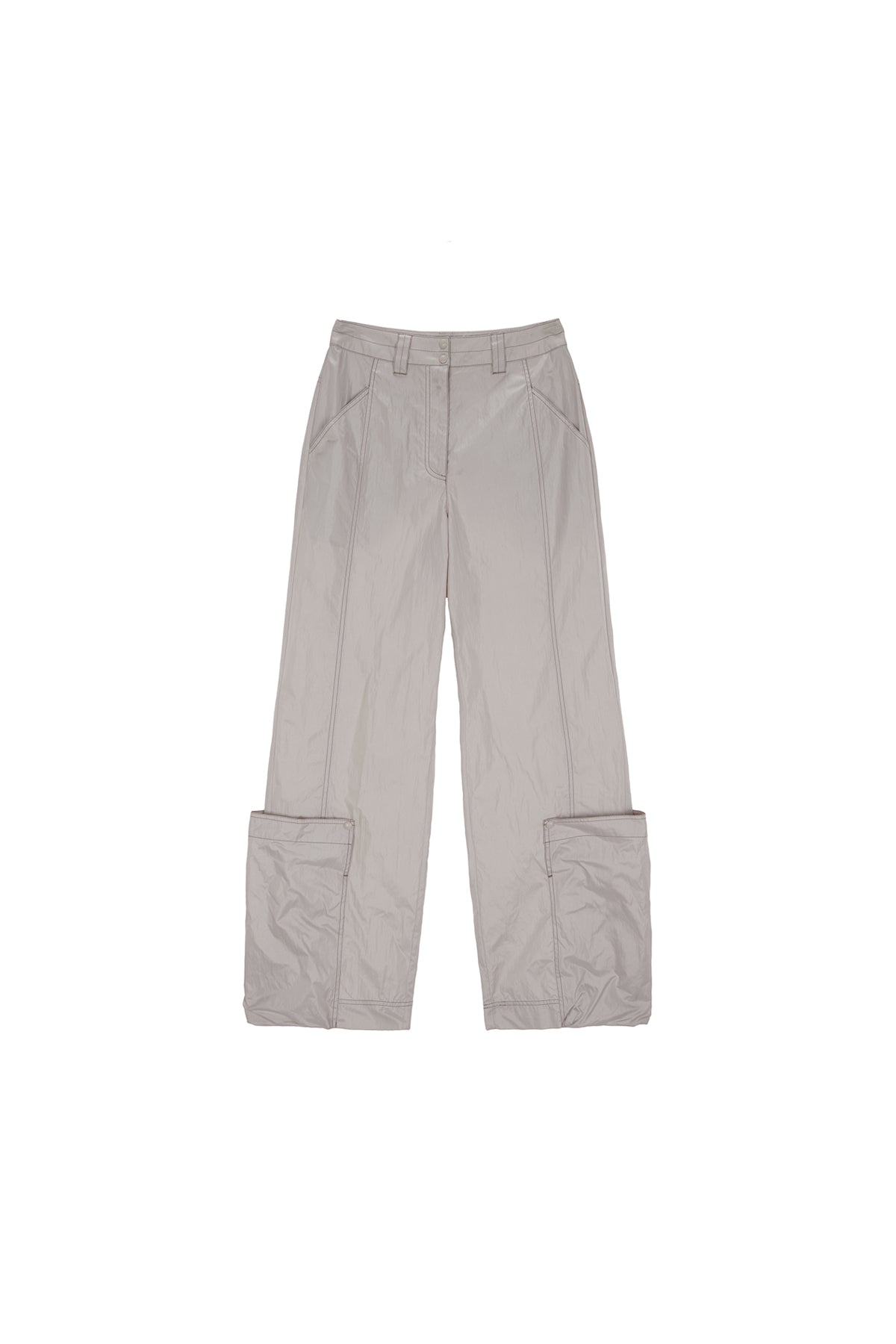 Matinkim Loose Pocket Nylon Pants IN Beige