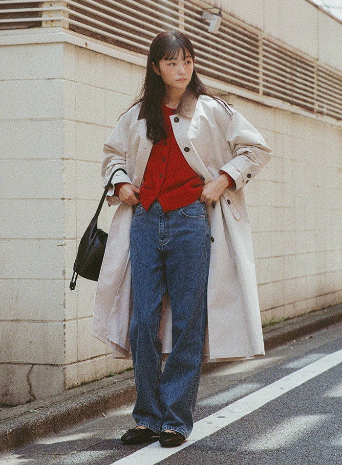 Mango Maniplease Mono Jeans French Blue