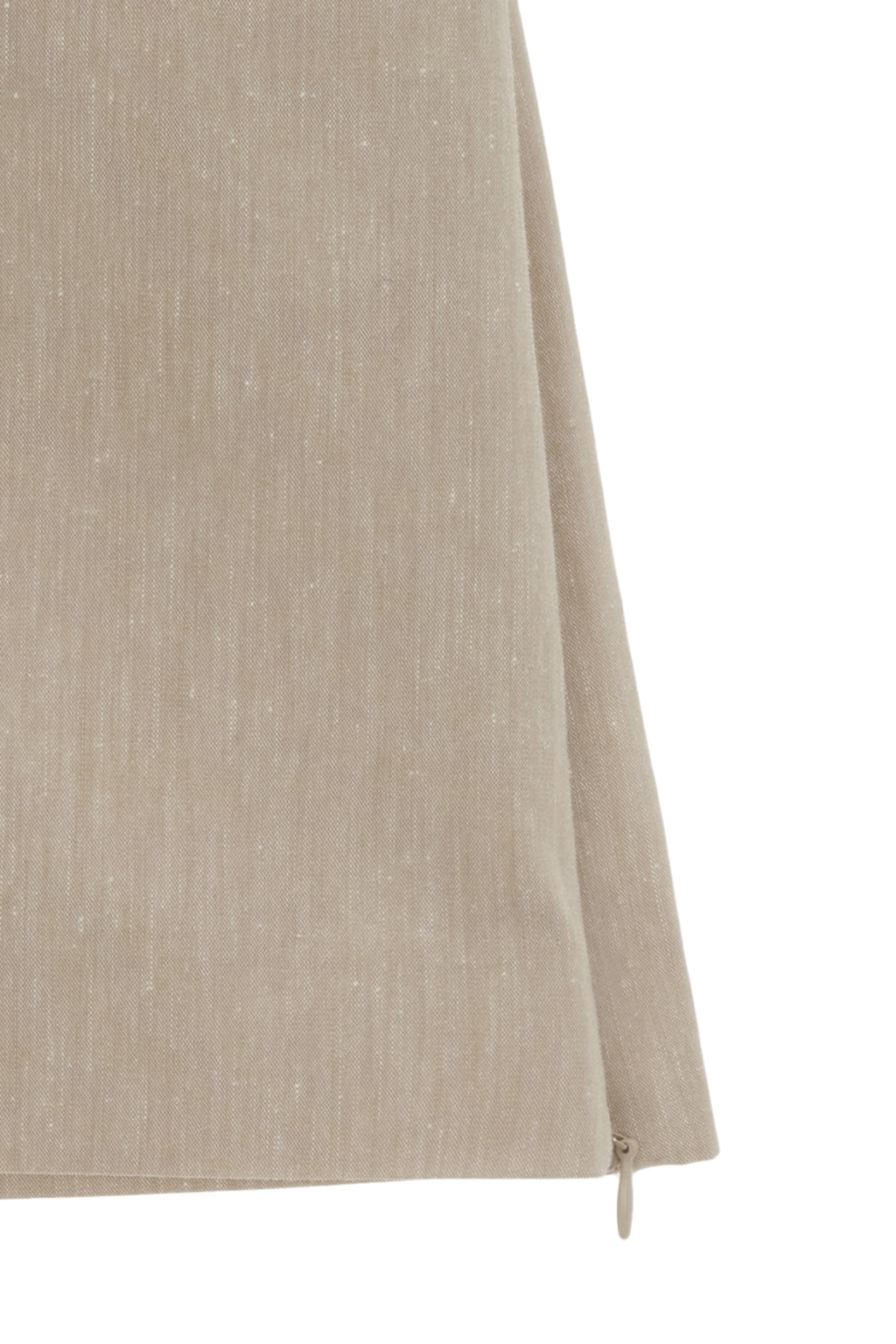Matinkim Zipper Point Linen Mini Skirt IN Beige