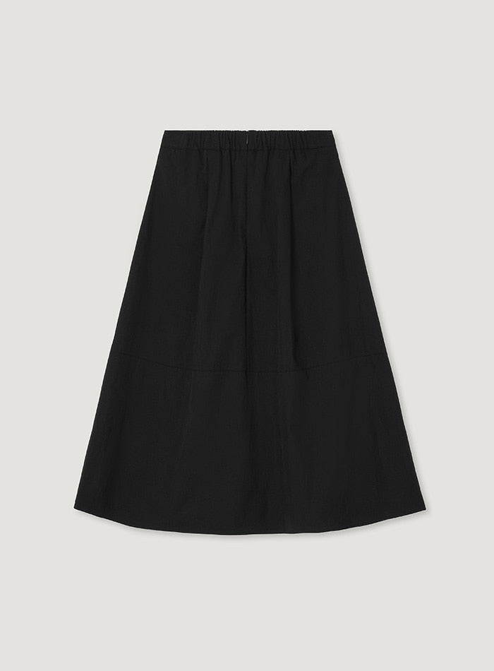 Mango Maniplease Miyu Shirring Skirt Black