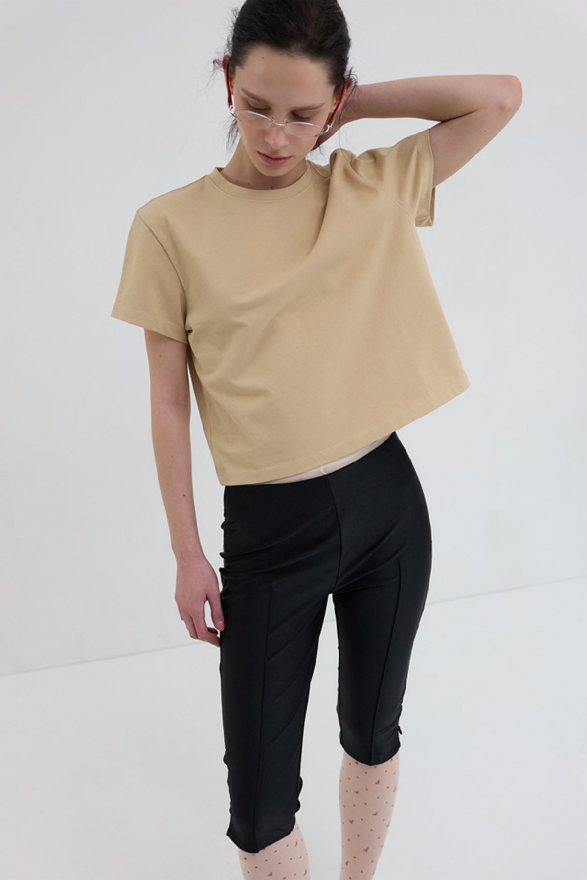 Overdueflair Of Classic T-Shirt Nude Beige