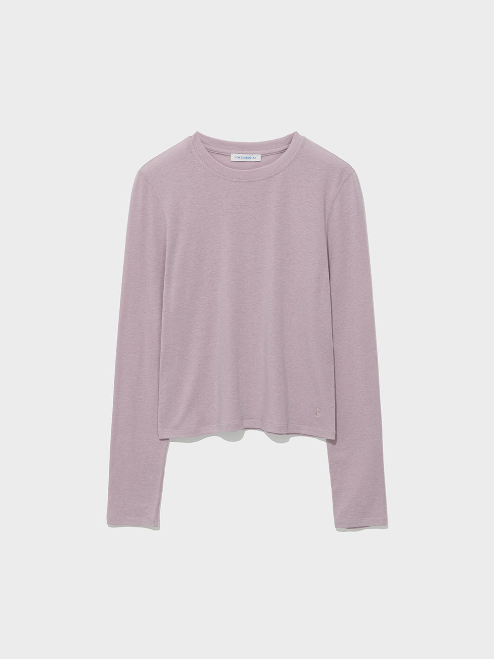 Low Classic Wool-Blend Stitch Long Sleeve Tee Lavender