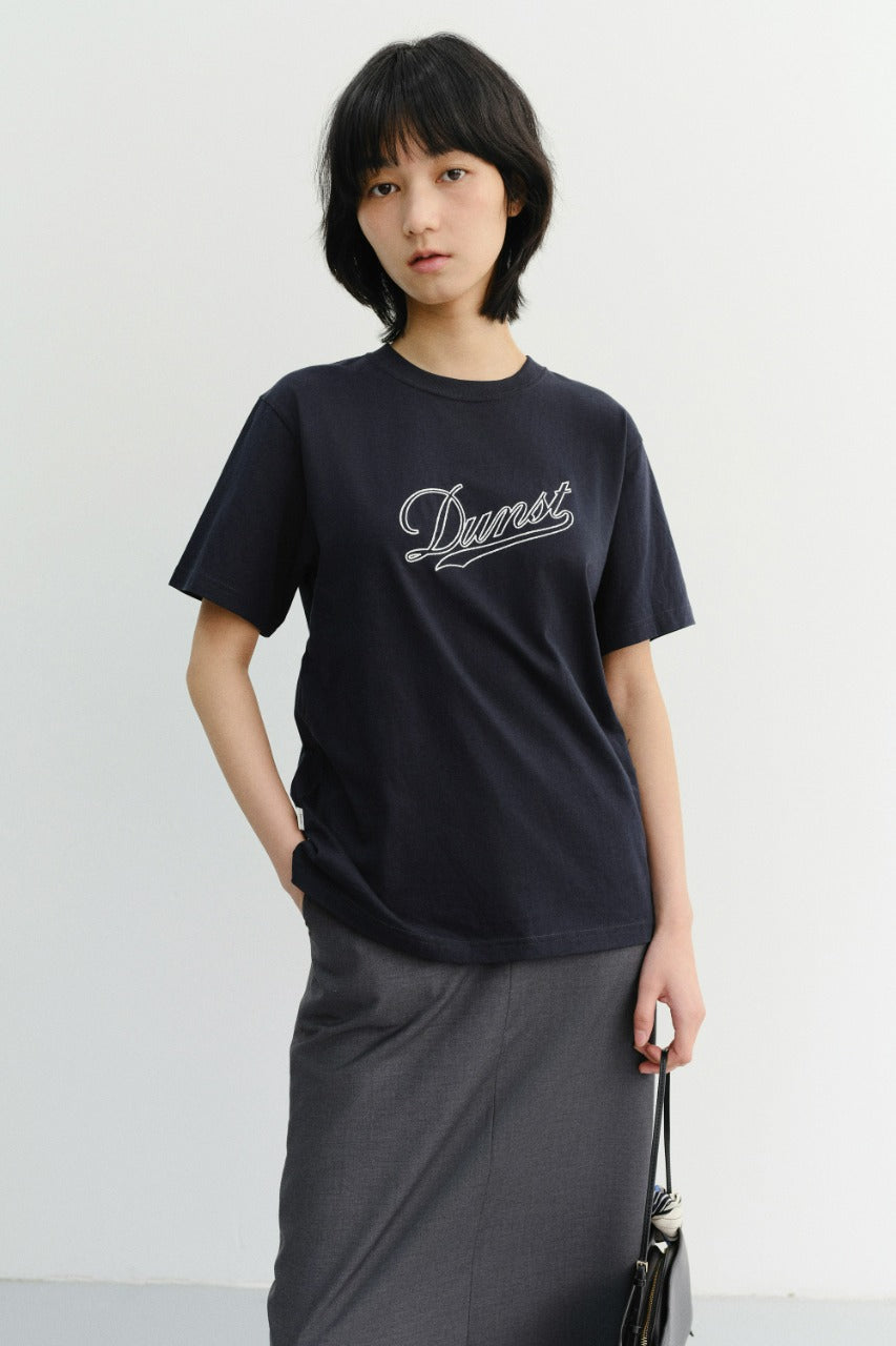 Dunst Unisex Chain Logo T-Shirt Navy