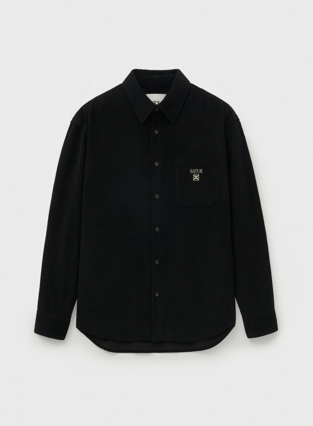 [satur] Soft Corduroy Shirt - Black