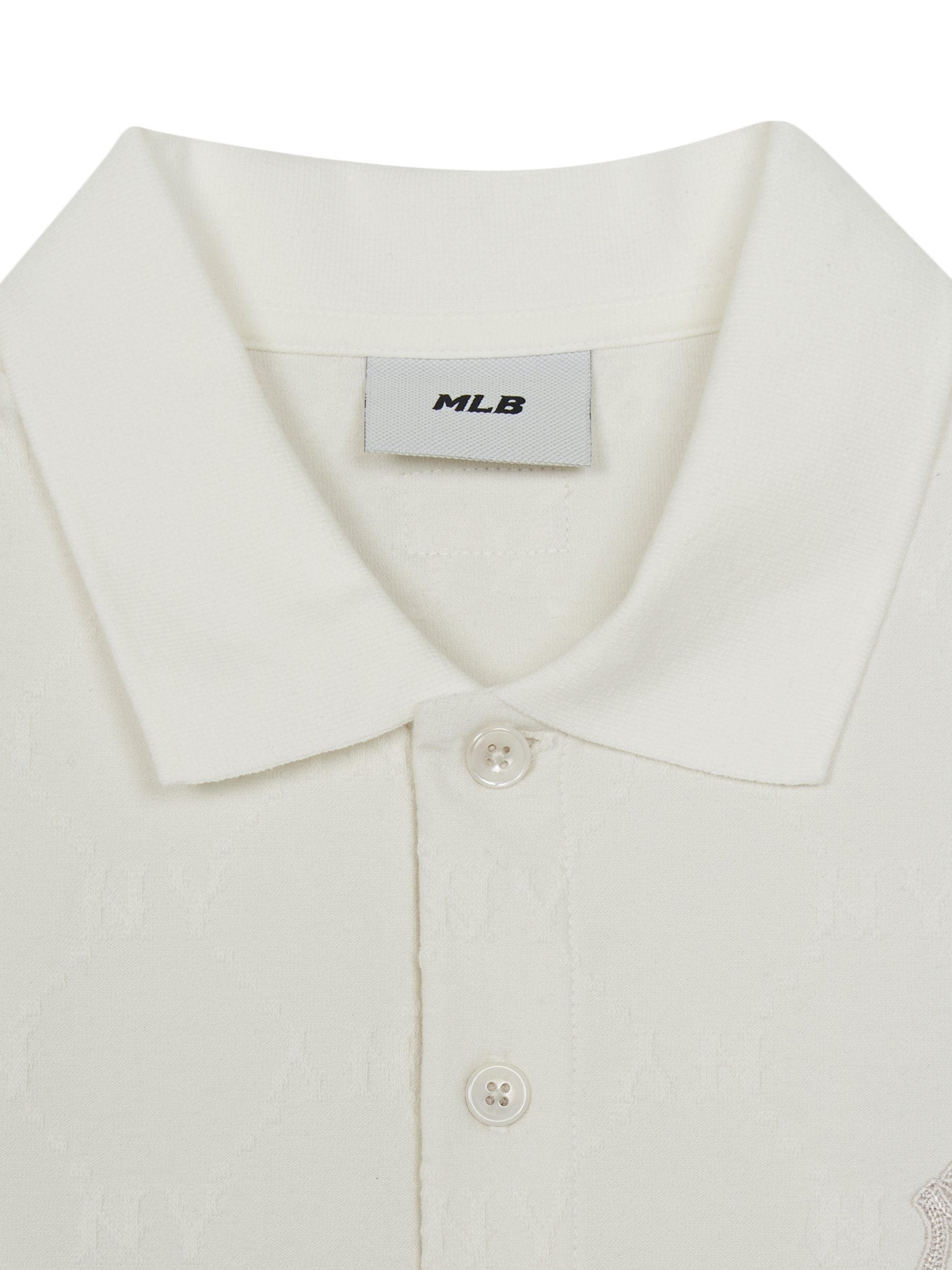 MLB Korea Dia Monogram Tonal Jacquard Polo T-Shirts