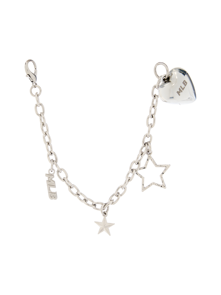 Mlb Heart Star Point Ring Chain Keyring
