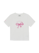 Mlb Women's Bow Tie Graphic Slim Semi Crop T-Shirts