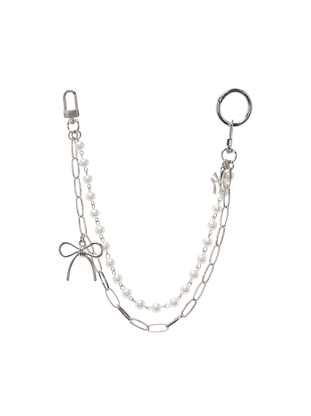 MLB Korea Ribbon Jewelry Long Chain Keyring