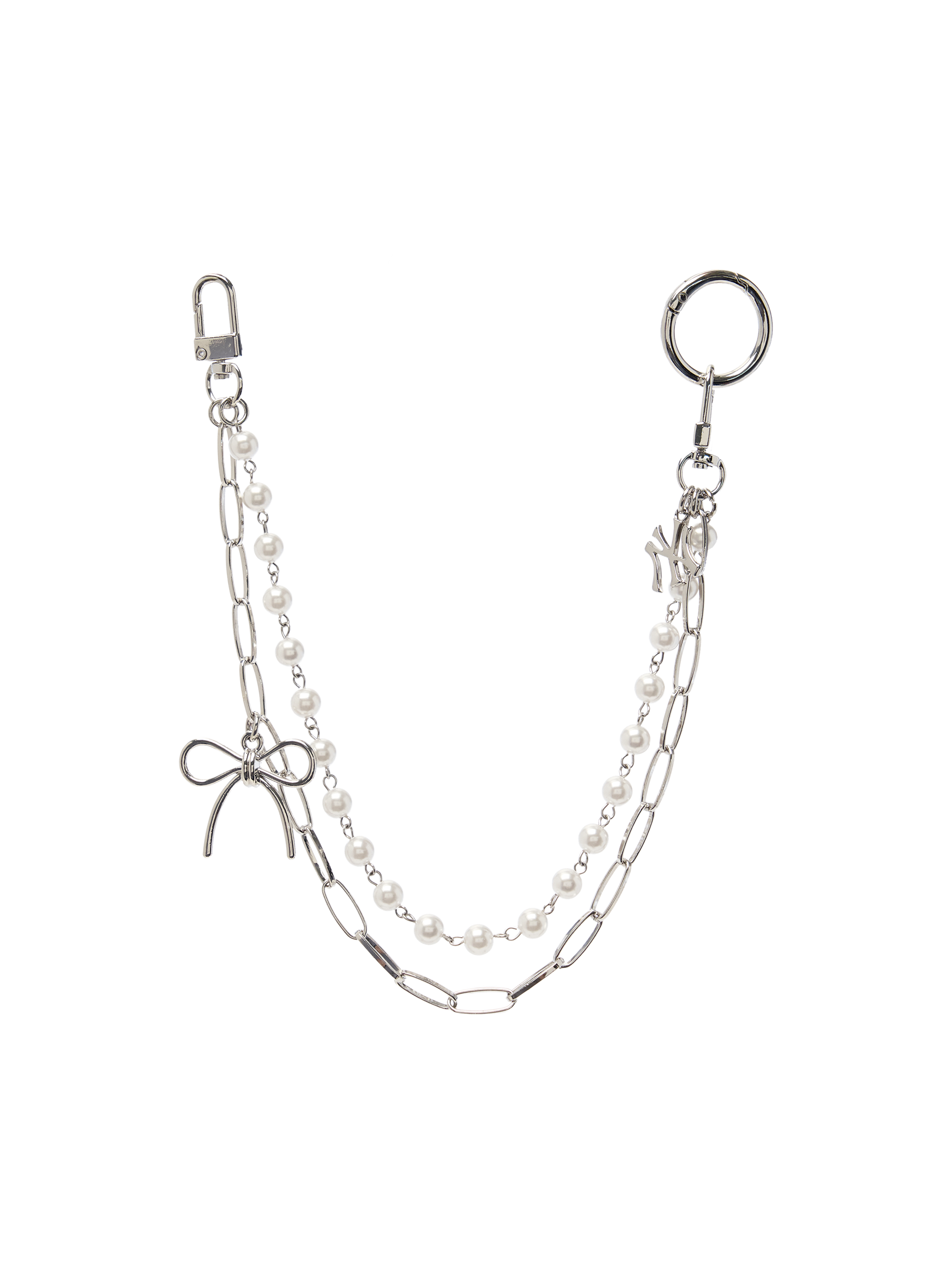 MLB Korea Ribbon Jewelry Long Chain Keyring