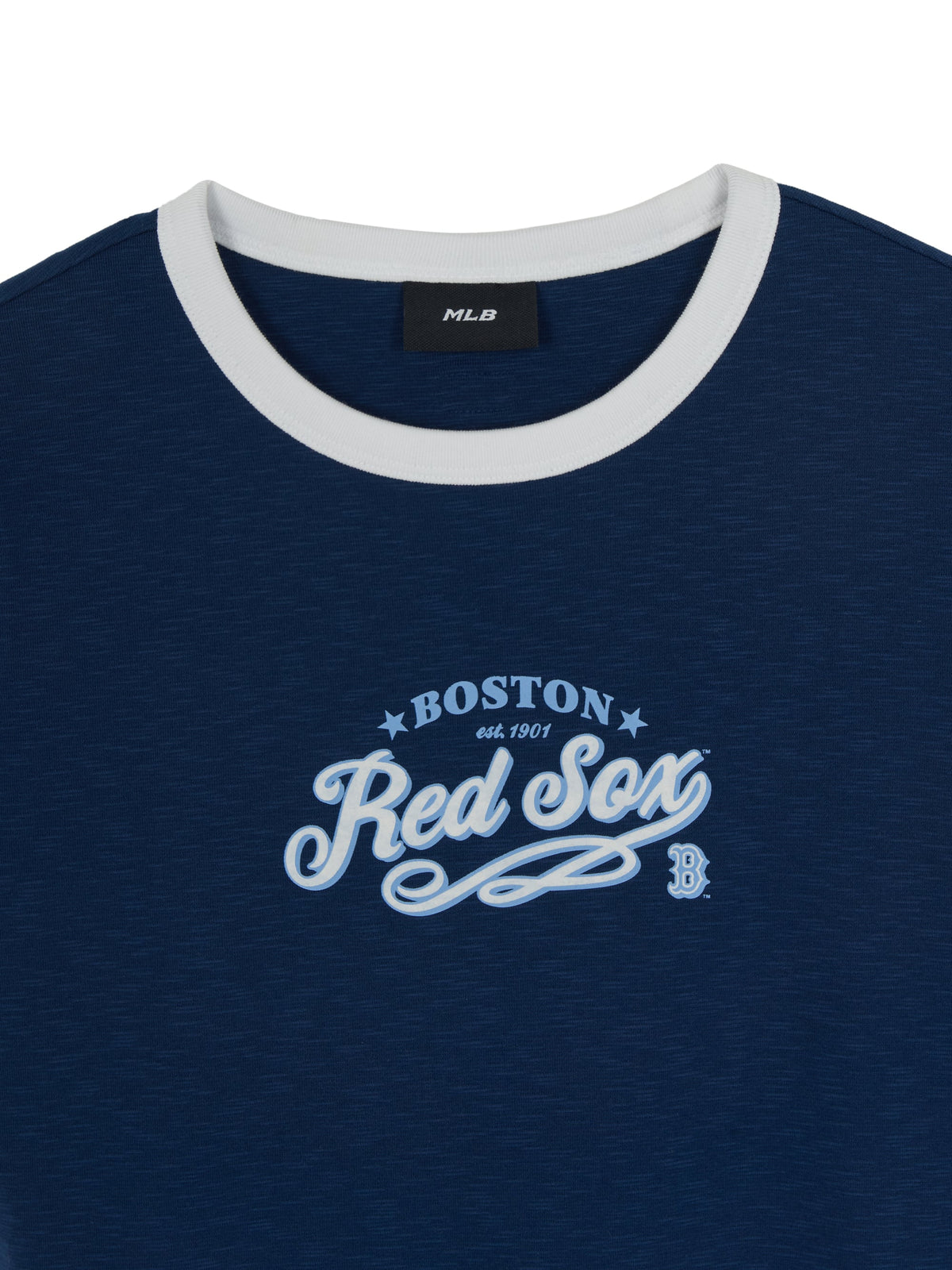 MLB Korea Women's Varsity Lettering Slim Slub Ringer T-shirts
