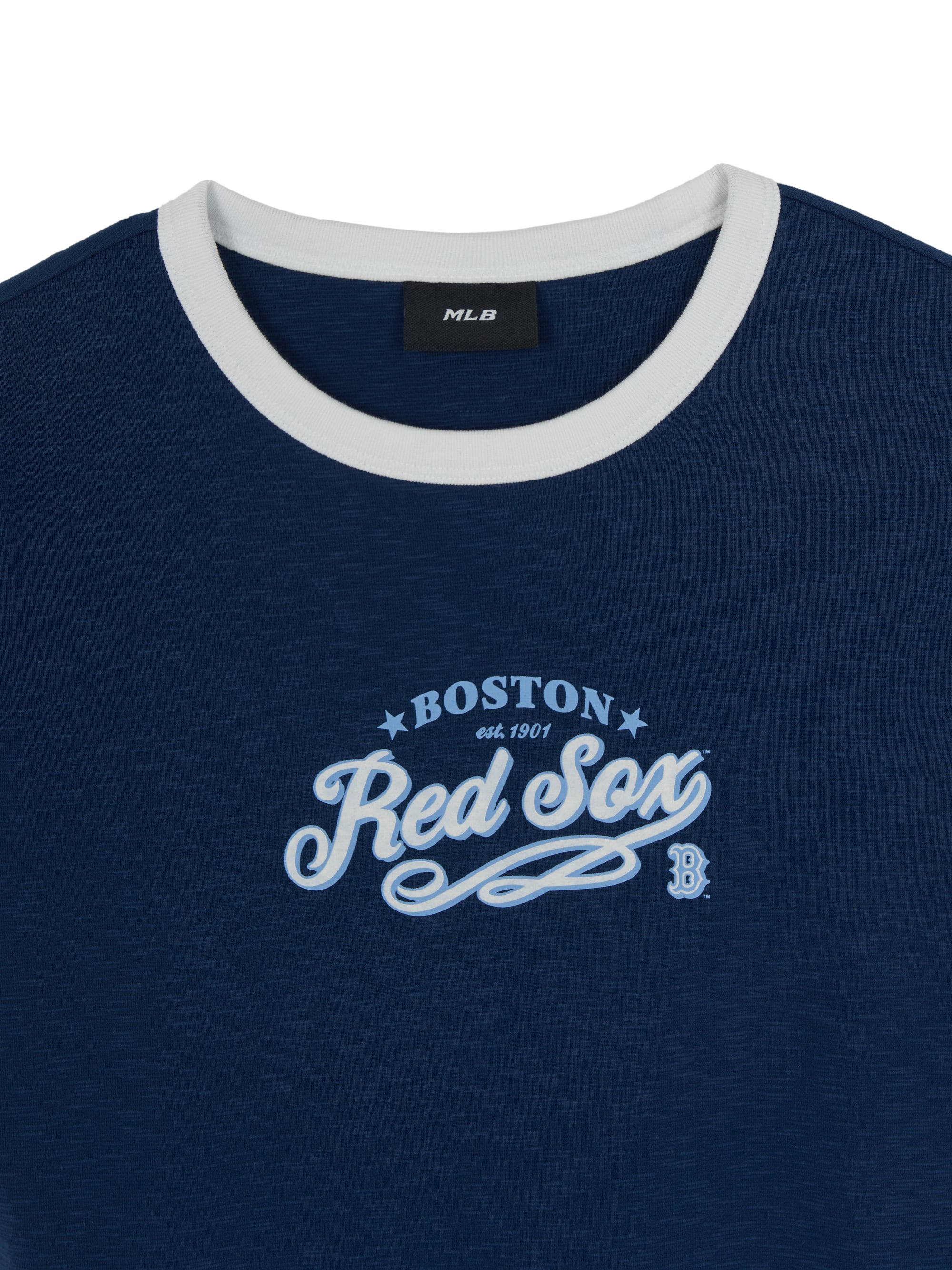 [mlb korea] Women's Varsity Lettering Slim Slub Ringer T-shirts