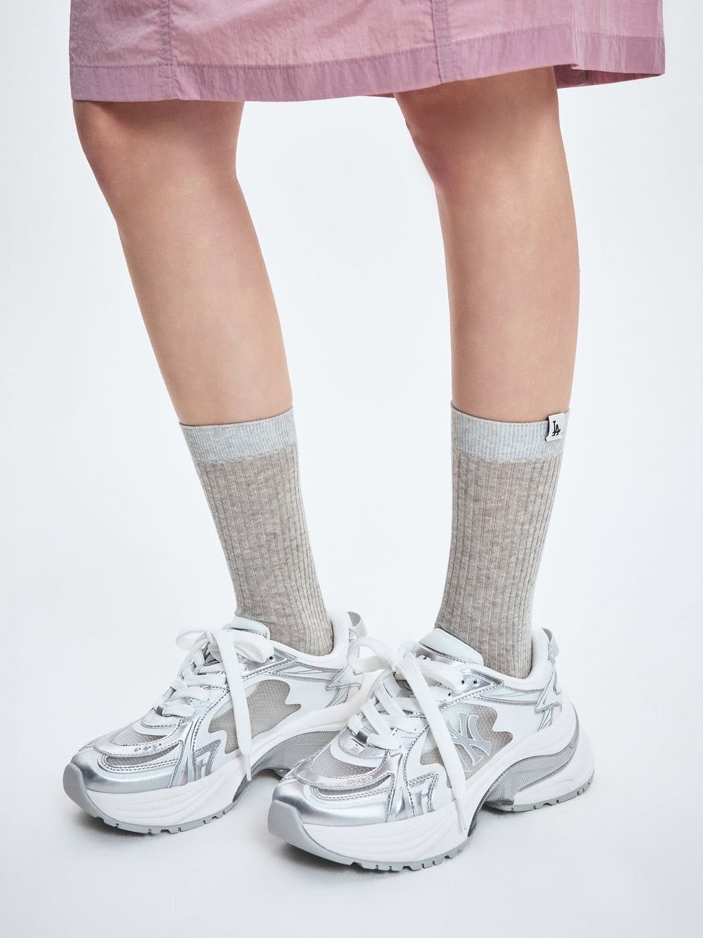 [mlb korea] Summer Silky Loose High Socks