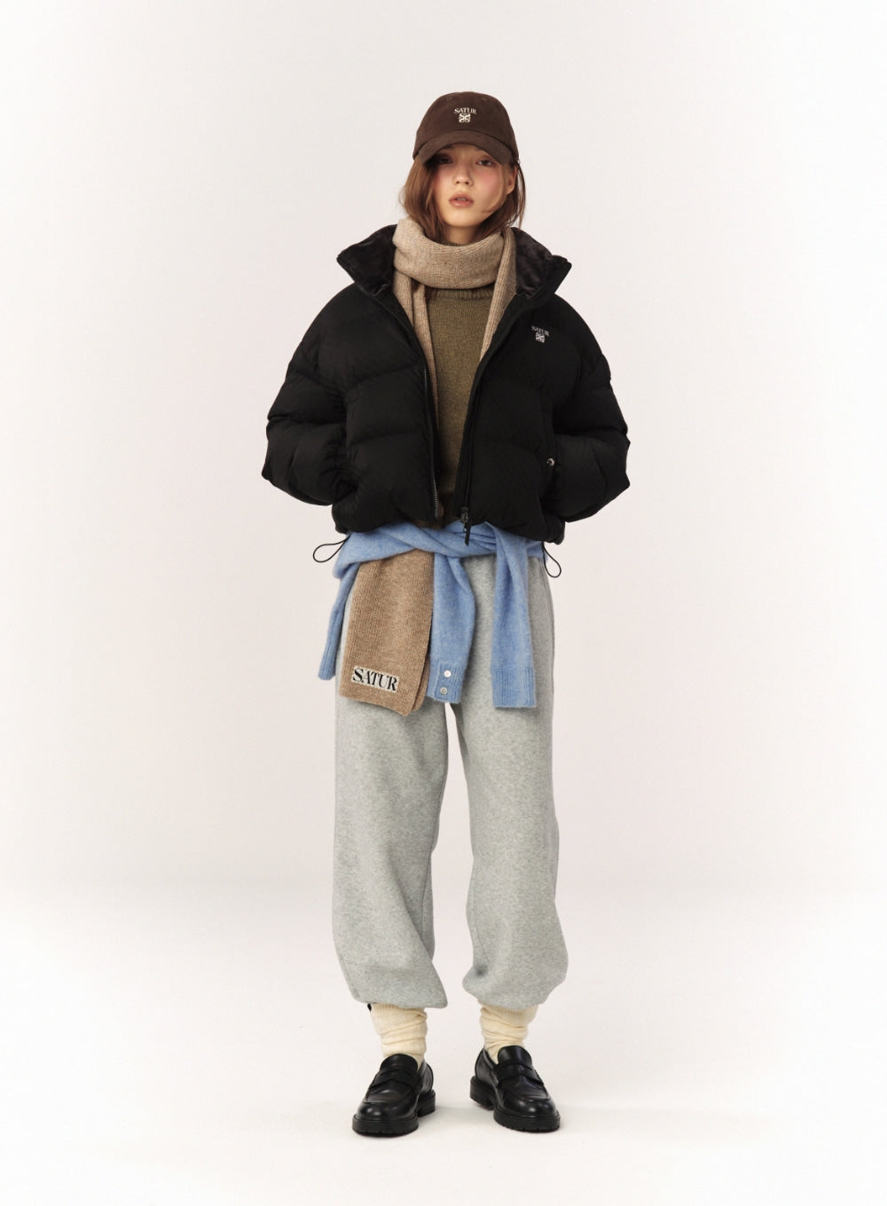 [satur] Verona Knit Muffler - Beige