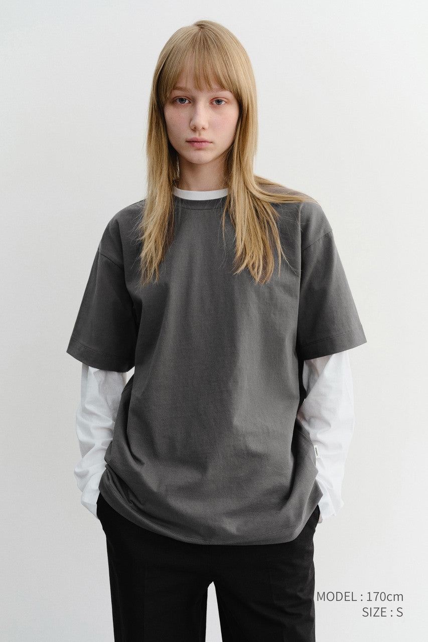 Dunst Unisex Essential Loose T-Shirt Washed Charcoal