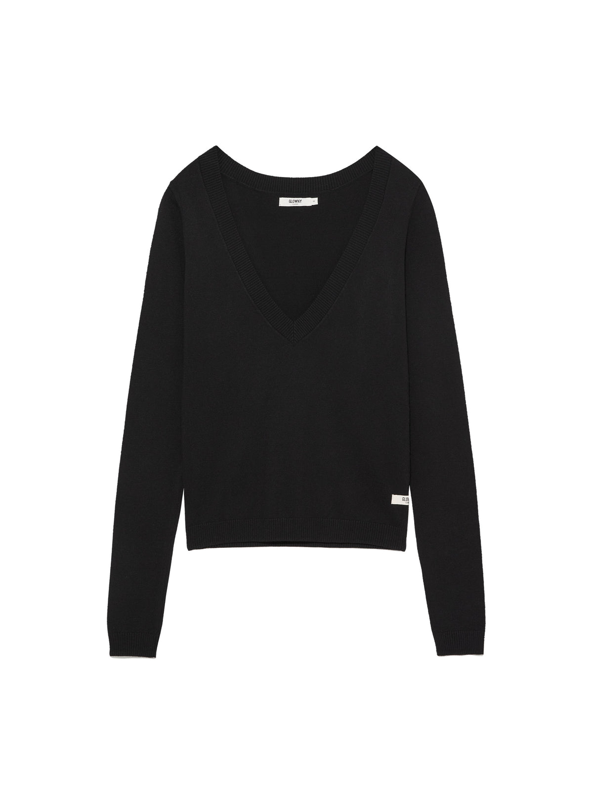 GLOWNY G Deep V-Neck Knit (Black)