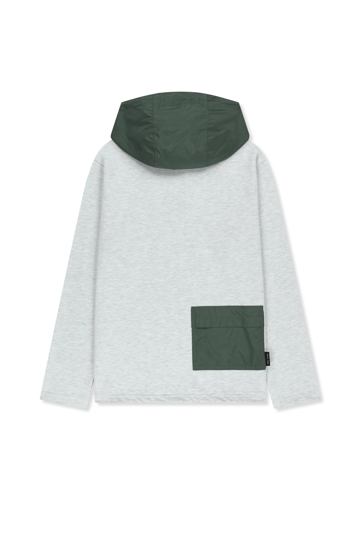 Matinkim Color Block Hoody Quarter Zip UP IN Light Grey