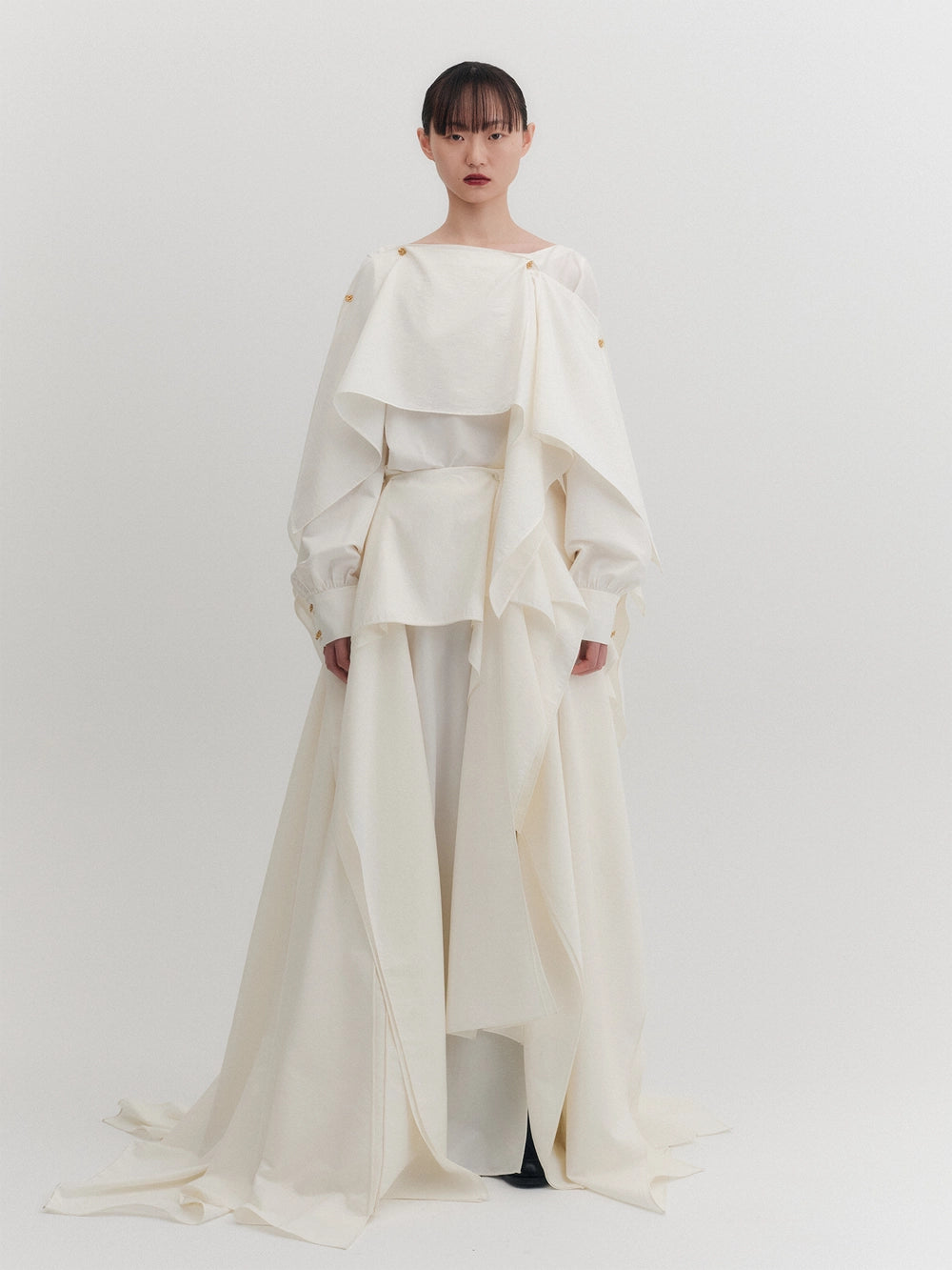 EENK Transformable Layered Blouse - Ivory