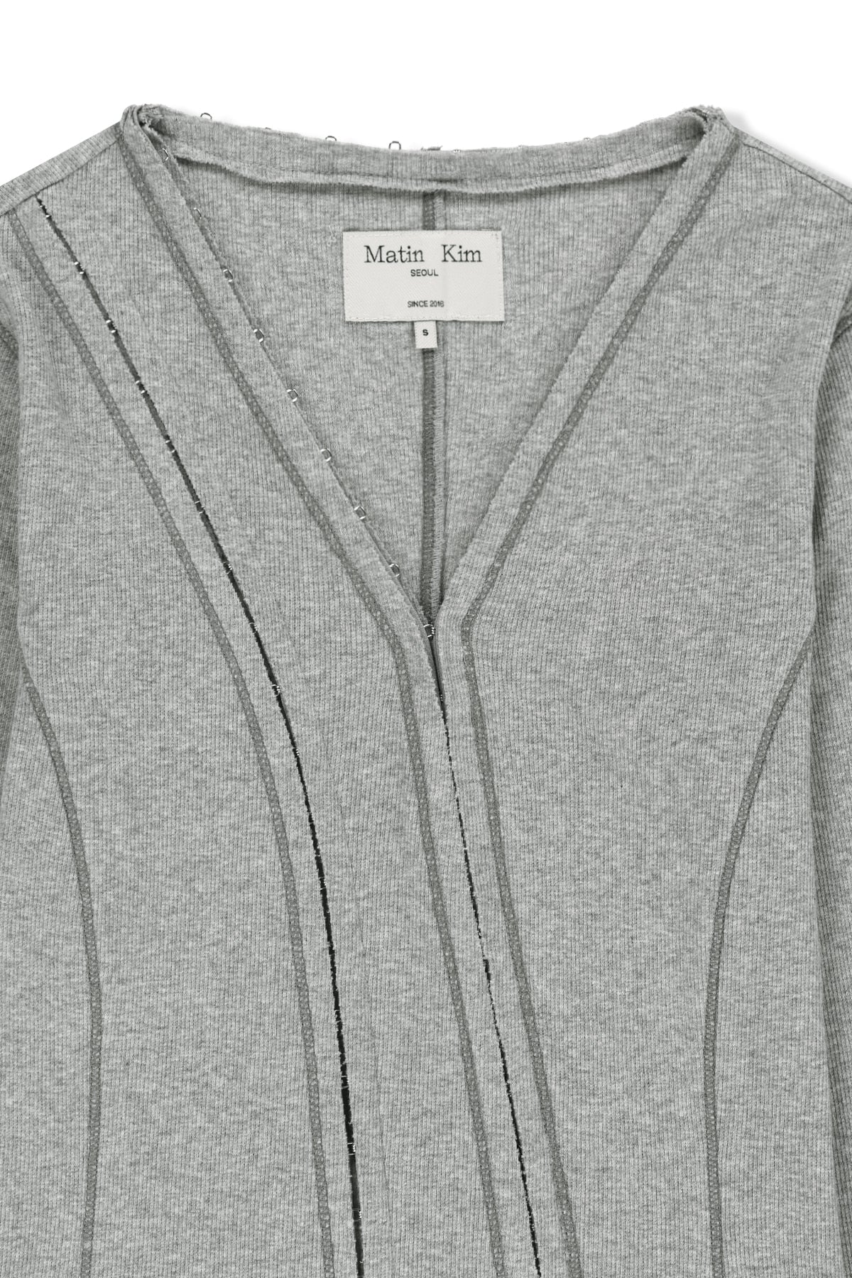 Matinkim Multi Styling Hook Detail Slim Top IN Grey