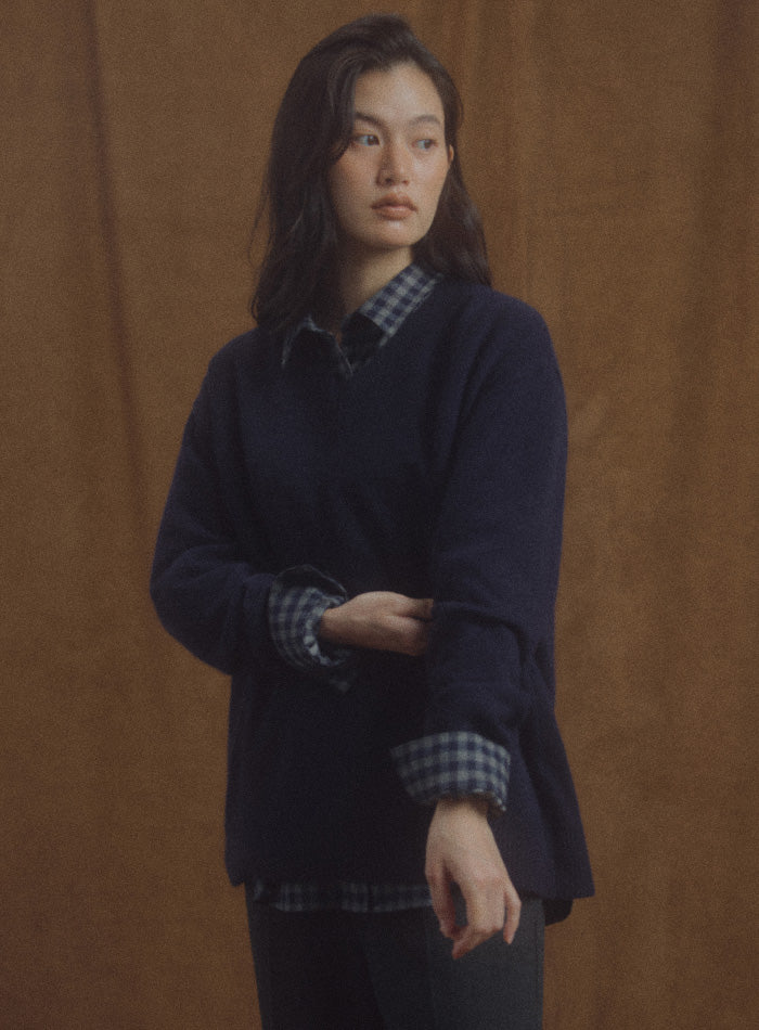 Mango Maniplease Mark V Raccoon Knit Navy