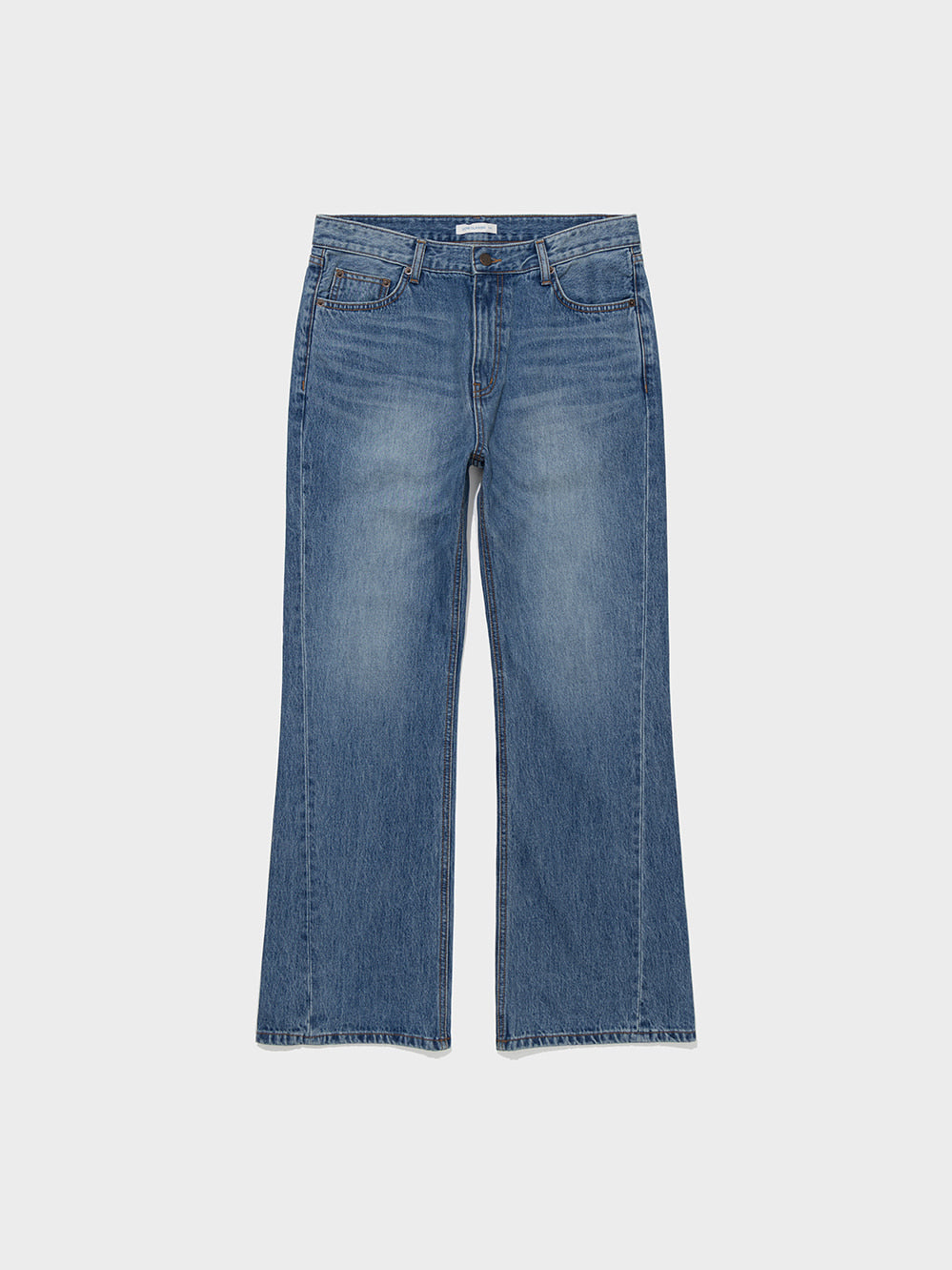 Low Classic Mid-Rise Boot-Cut Jeans Blue