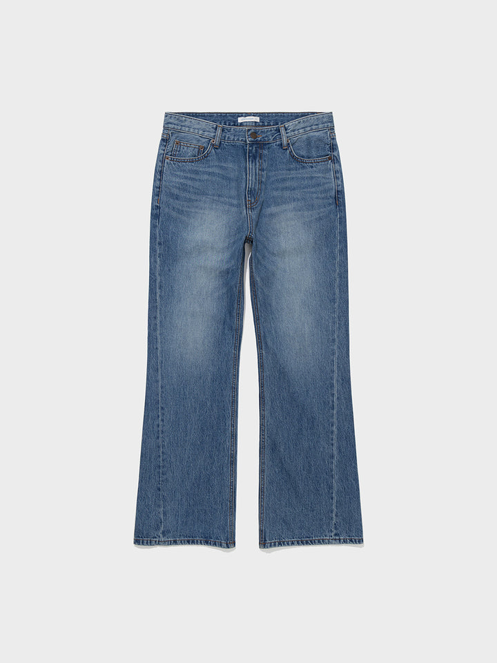 Low Classic Mid-Rise Boot-Cut Jeans Blue