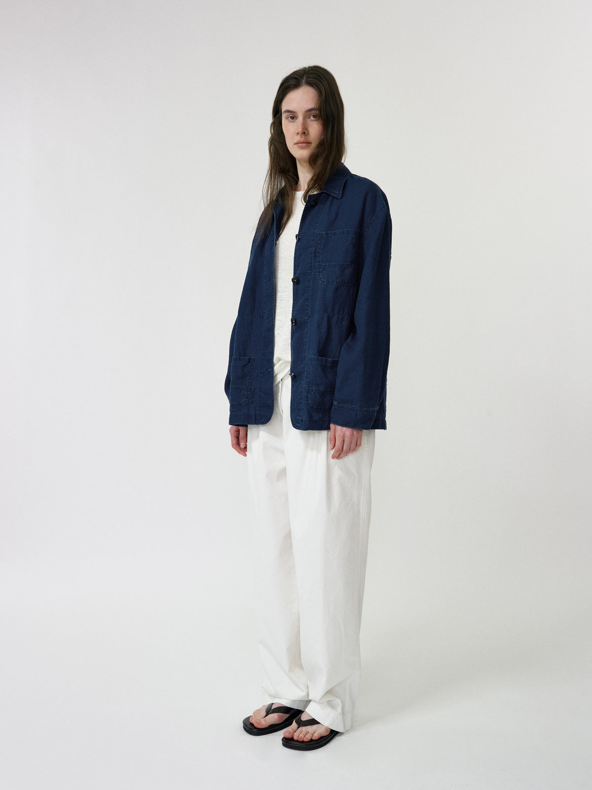 Nothing Written Plain linen jacket (Blue navy)