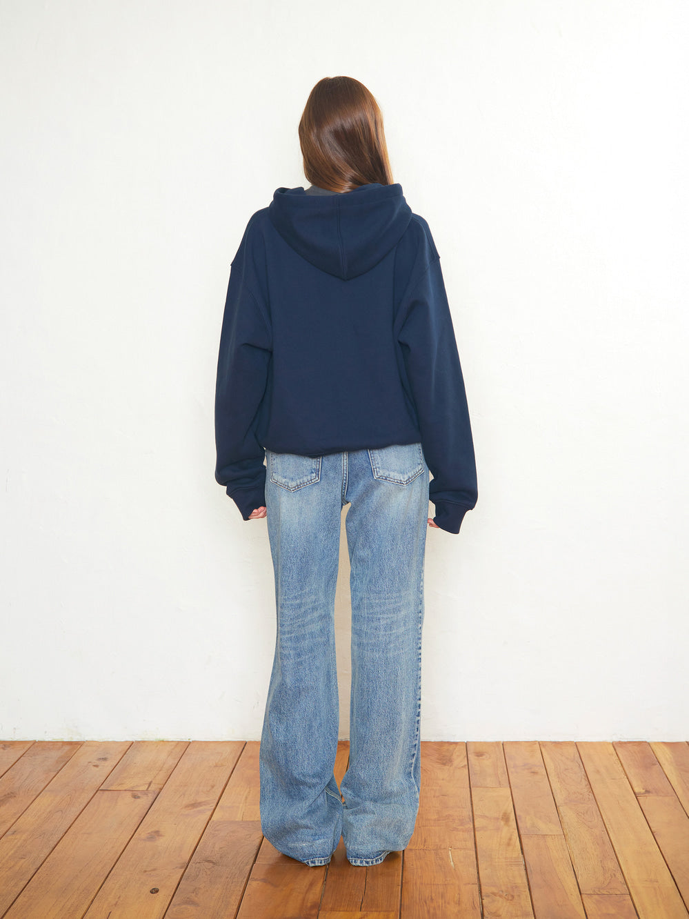 Low Classic Low Napping Sweat Zip-Up Hoodie Navy