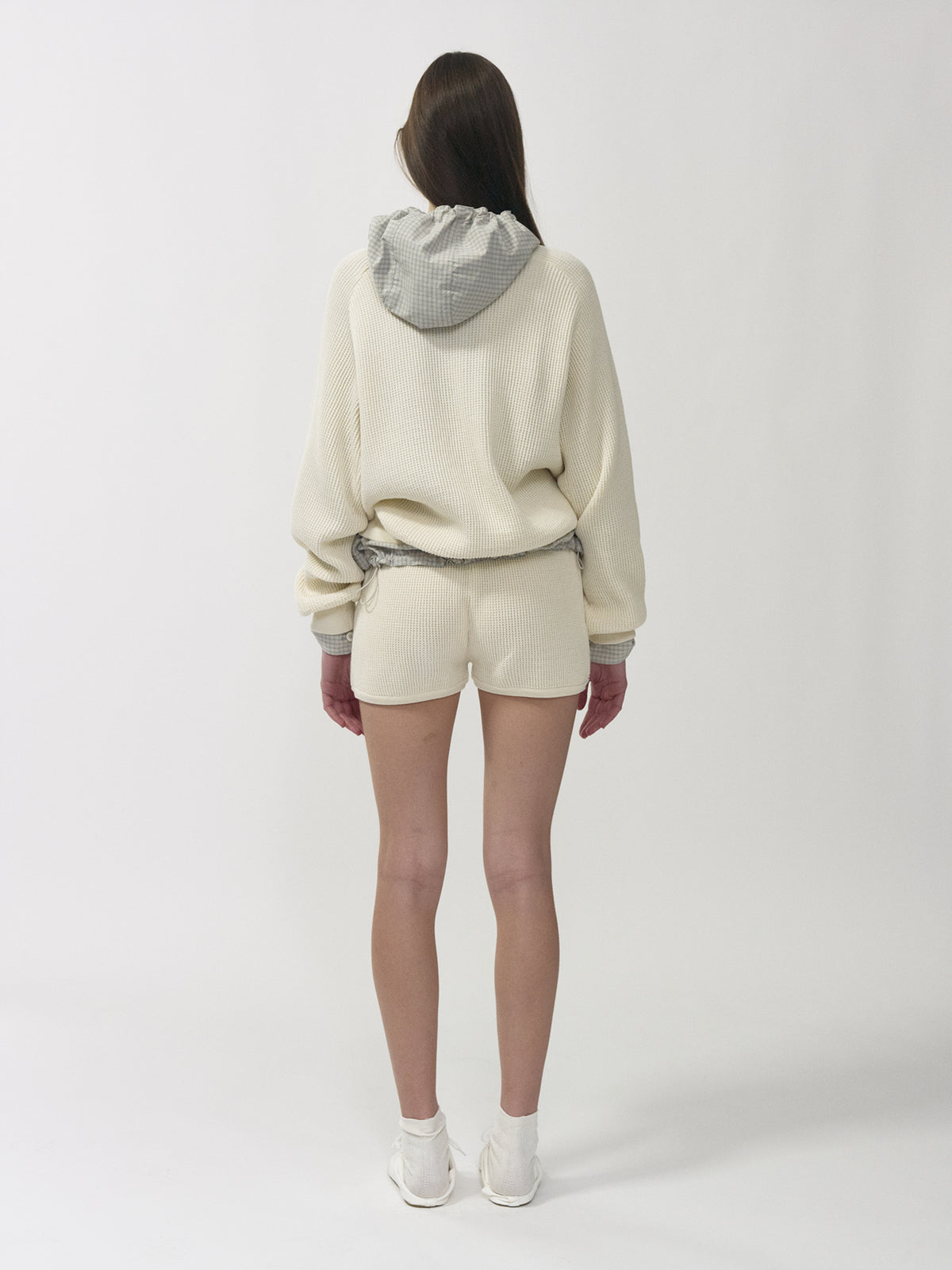 Nothing Written Waffle mini sweat pants (set-up) (Ivory)