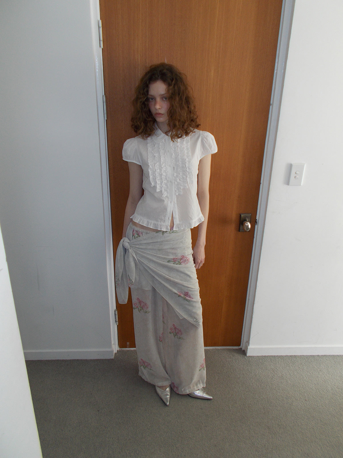 Overdueflair Victorian Frill Blouse White