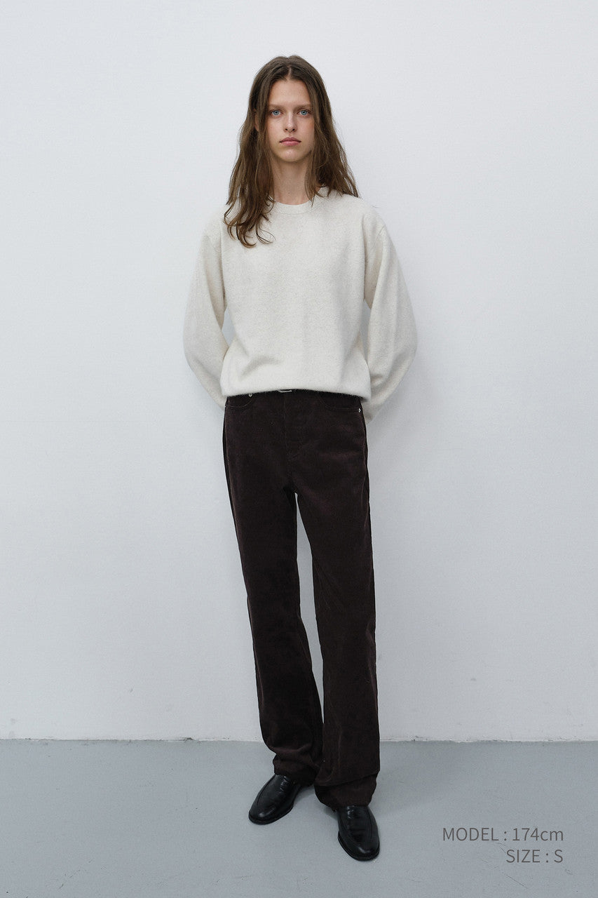 Dunst Unisex Essential Crewneck Sweater Melange Ivory