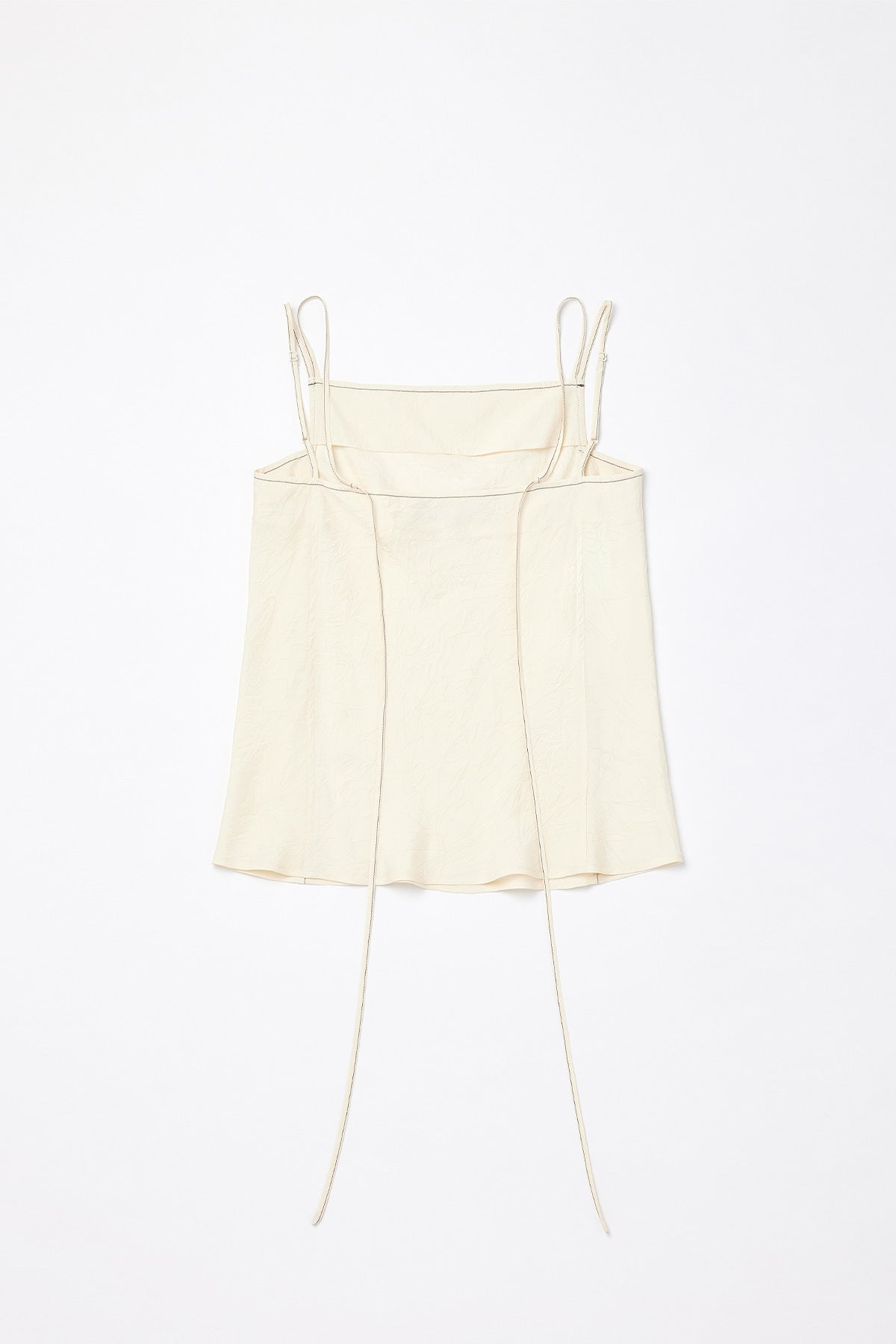 Matinkim Square Neck Crinkle Sleeveless IN Ivory