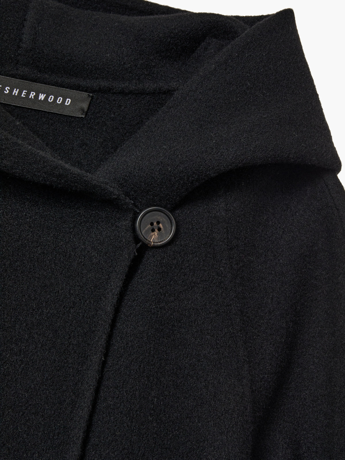 Margesherwood Half-Belted Handmade Coat black