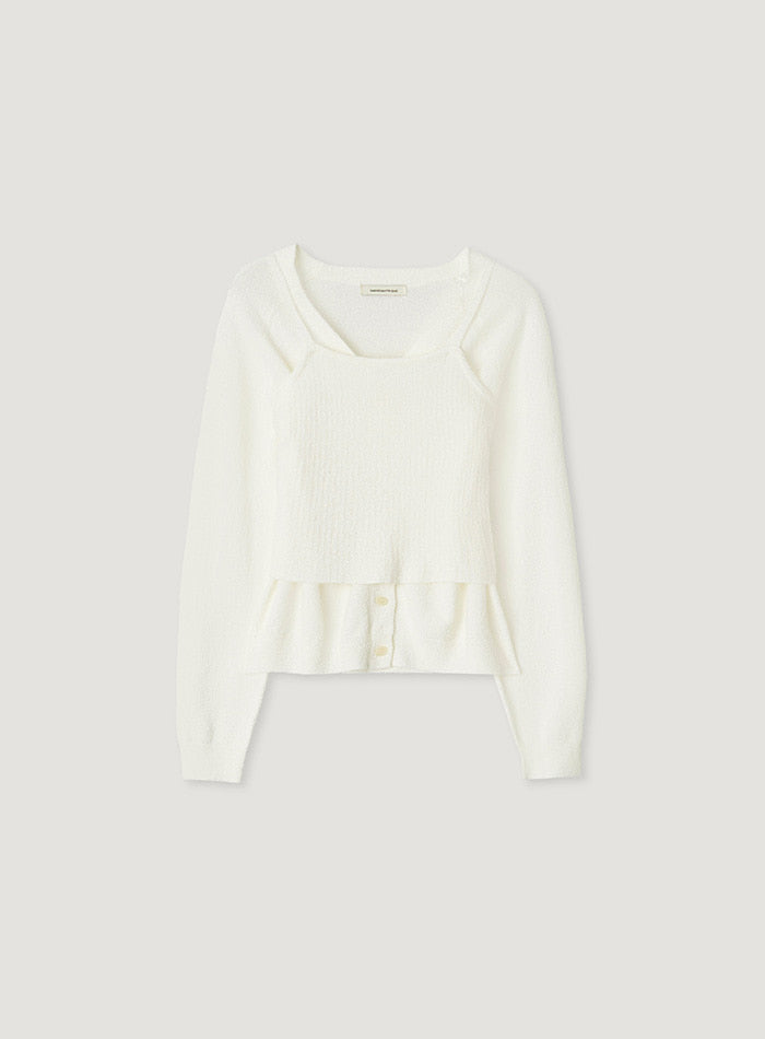 Mango Maniplease Yuri Cardigan Set Ivory