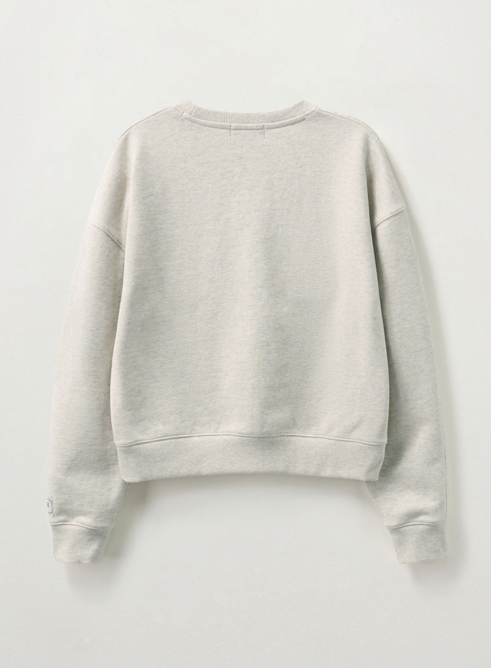 [satur] (W) Classic Logo Crop Sweatshirt - Melange Ivory