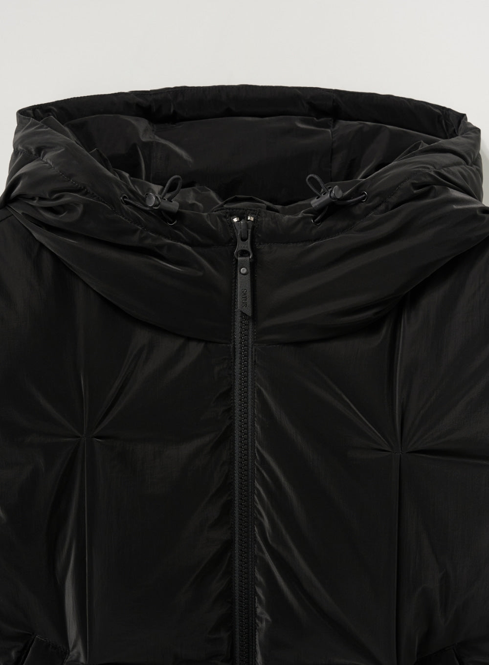 [satur] (W) Orta Hood Padding Vest - Black