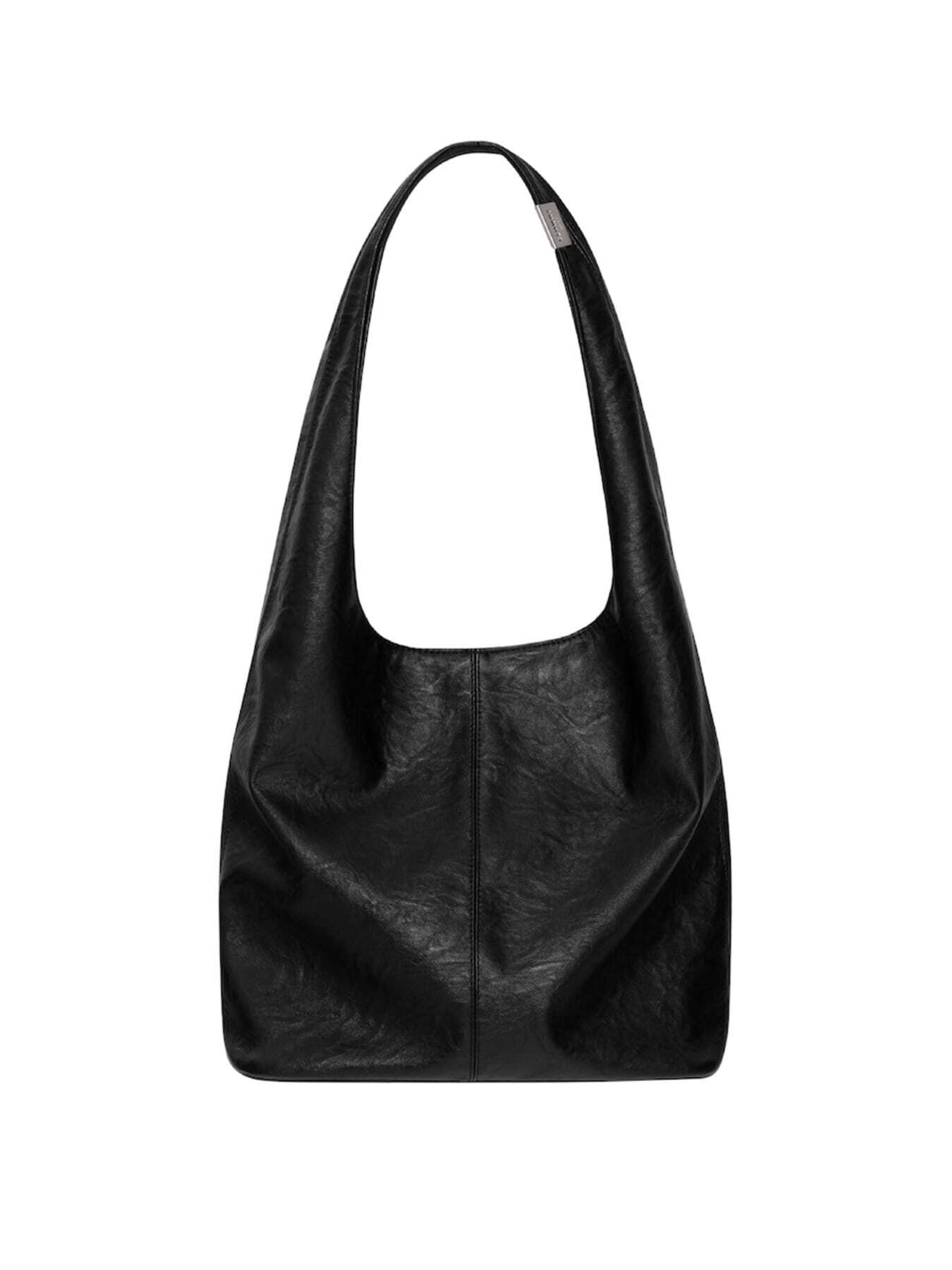 GLOWNY G Leather Shoulder Bag (Black)