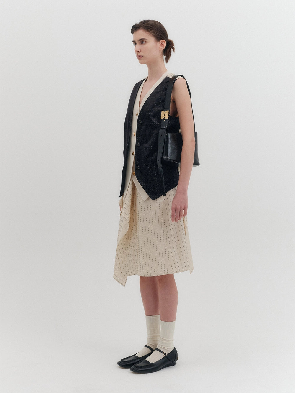 EENK Drape Mini Skirt - Cream