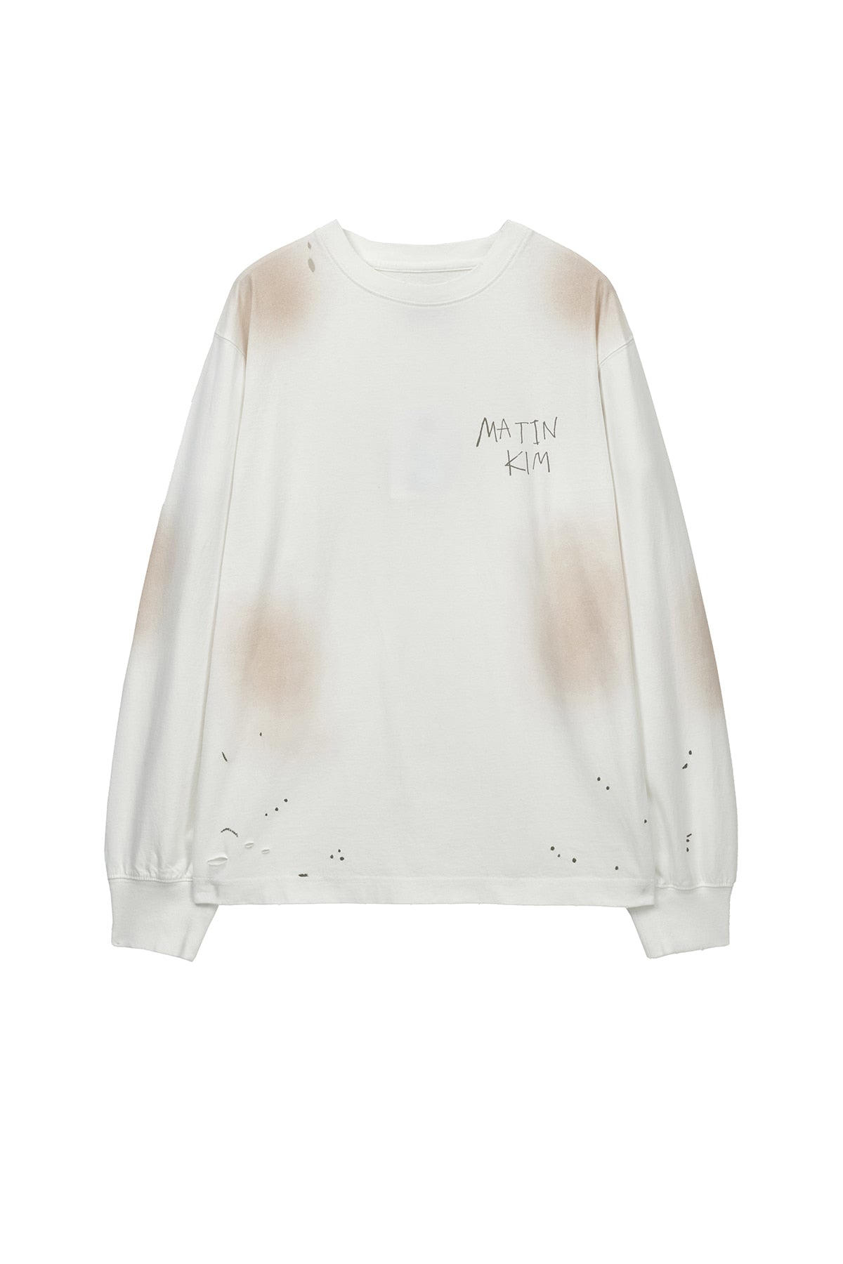 [matinkim] VINTAGE WASHED LOGO TOP IN IVORY