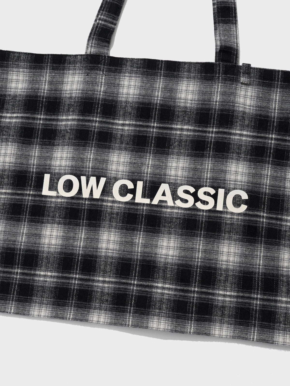 Low Classic Lc Flannel Checked Logo Midi Bag Black
