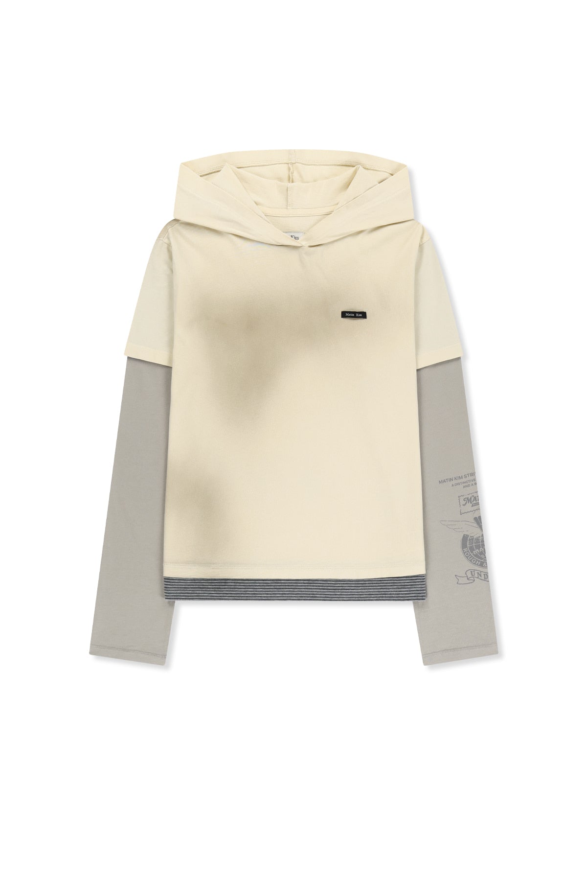Matinkim Dust Washed Layered Hood Top IN Butter