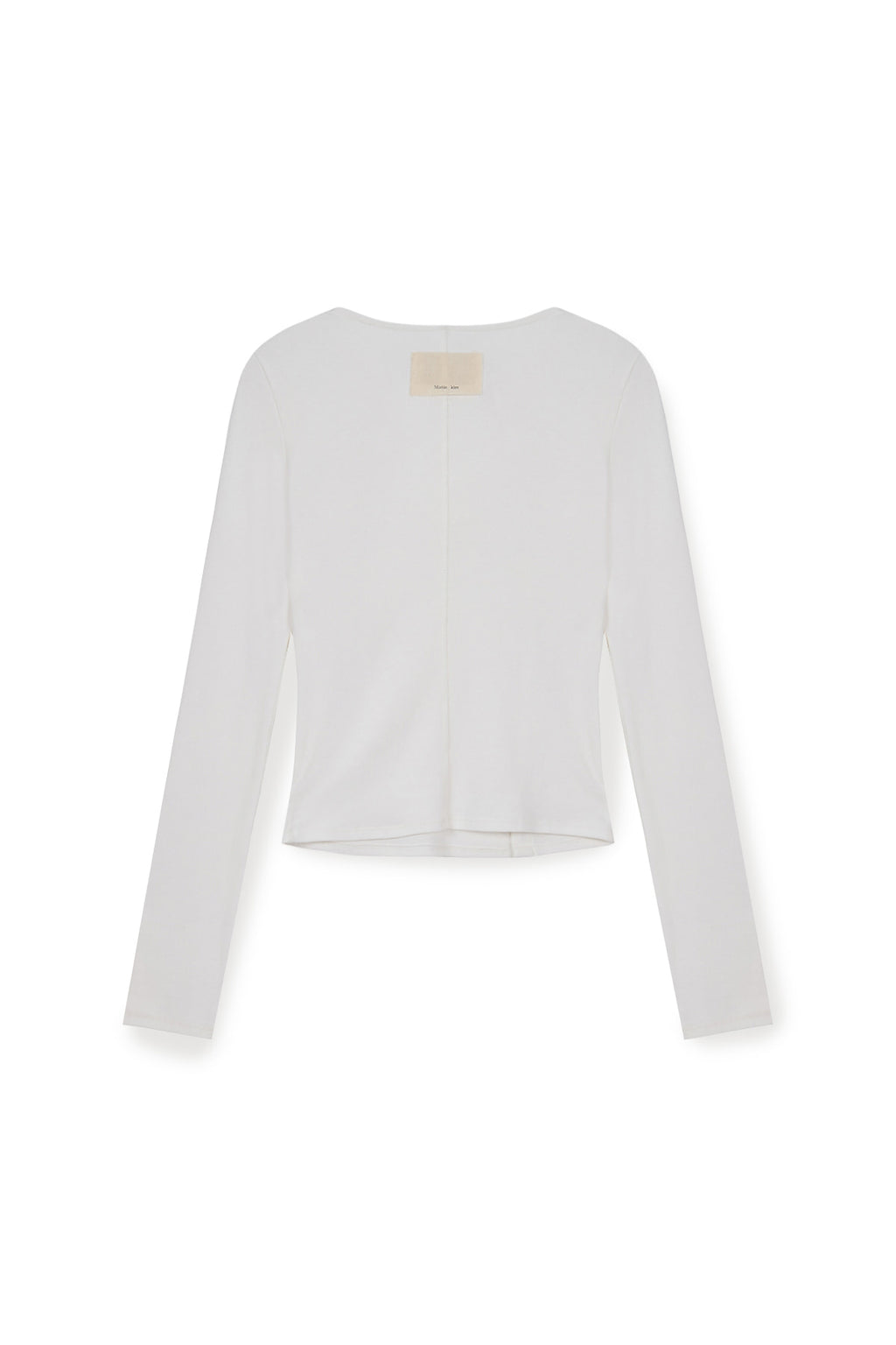 [matinkim] SNAP DETAIL SLIM TOP IN IVORY