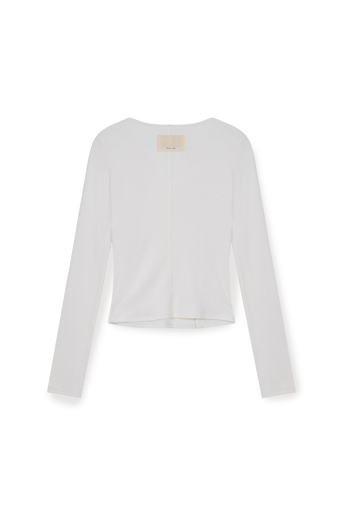 [matinkim] SNAP DETAIL SLIM TOP IN IVORY
