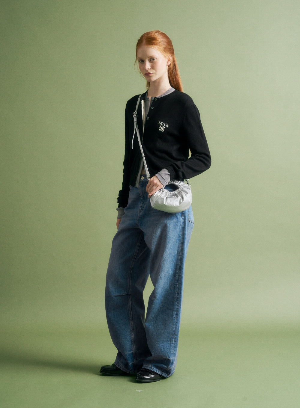 [satur] Scrunchie Mini Tote & Cross Bag - Silver