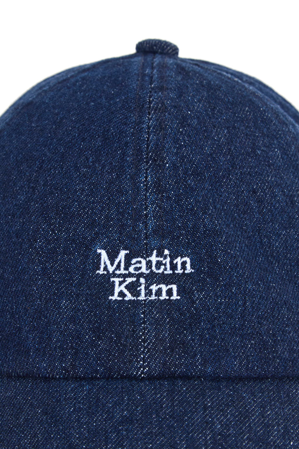 [matinkim] MATIN MINI LOGO DENIM BALL CAP IN BLUE