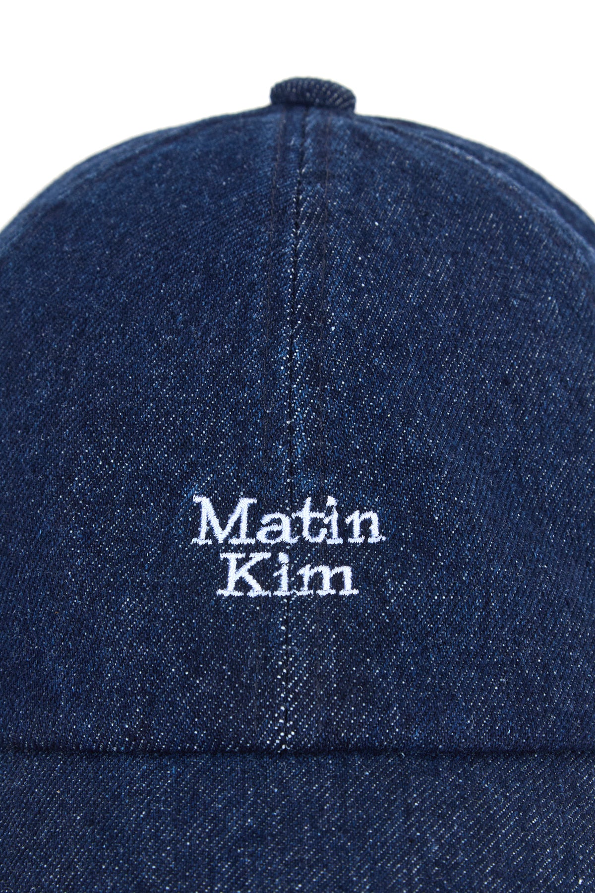 [matinkim] MATIN MINI LOGO DENIM BALL CAP IN BLUE